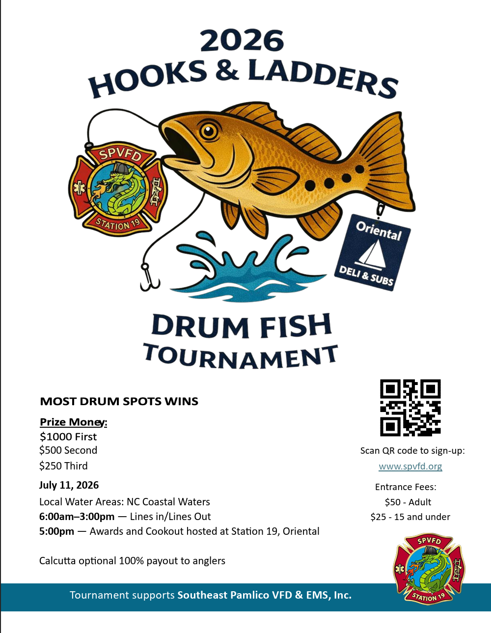 2026 Hooks & Ladders Drum Fish Tournament